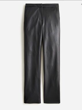 J crew Kate straight-leg pant in FAUX leather size 6 NWT